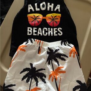 Amazon Kids Swim Set - Black, White, Orange